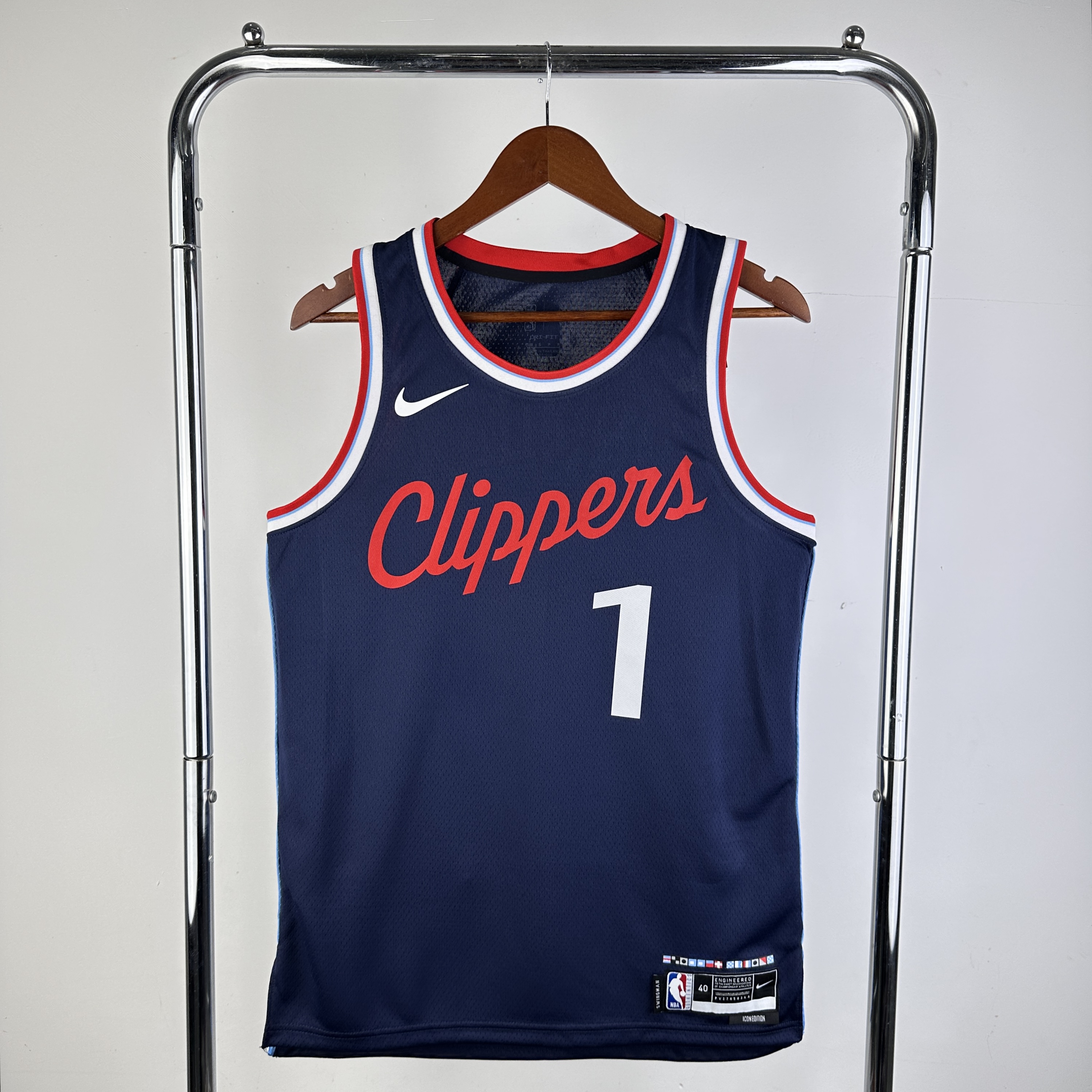 Men Los Angeles Clippers #1 Harden Blue Season Nike 2024 NBA Jersey